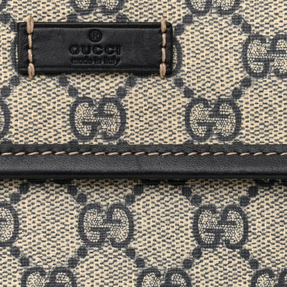 Gucci GG Plus Monogram Sellieria Calfskin Small Flap Messenger Bag Beige Blue 11 of 11