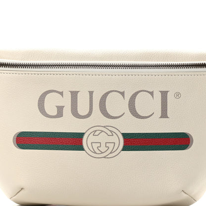 Gucci Grained Calfskin Logo Belt Bag White 8 of 10