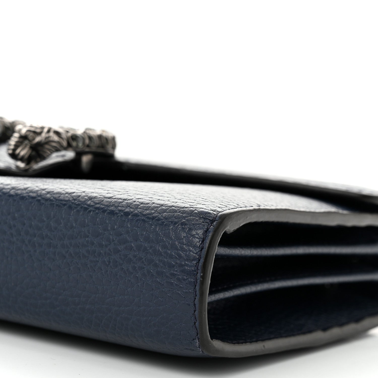 Gucci Calfskin Mini Dionysus Chain Wallet Blue Agata Black Diamond 9 of 10