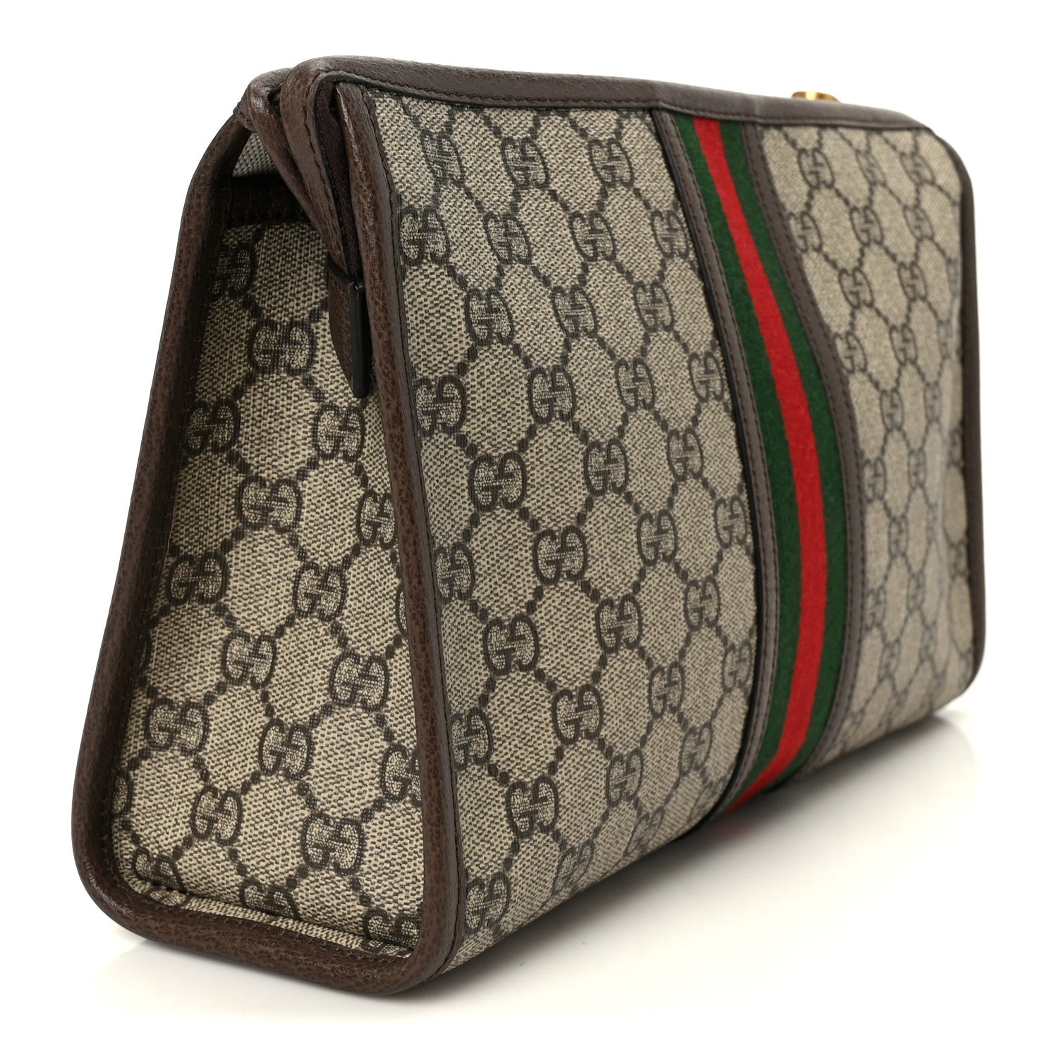 Gucci GG Supreme Monogram Web Ophidia GG Toiletry Case Beige New Acero 3 of 11