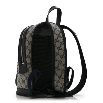 Gucci GG Supreme Monogram Textured Dollar Calfskin Web Small Ophidia Day Backpack Beige Blue Black 3 of 11