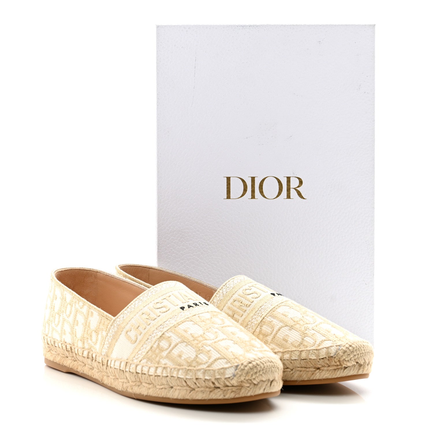 Christian Dior Oblique Embroidered Granville 15mm Espadrilles 41 Cream 9 of 9