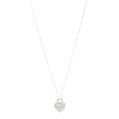 Tiffany Sterling Silver Small Return to Tiffany Heart Pendant Necklace 1 of 4