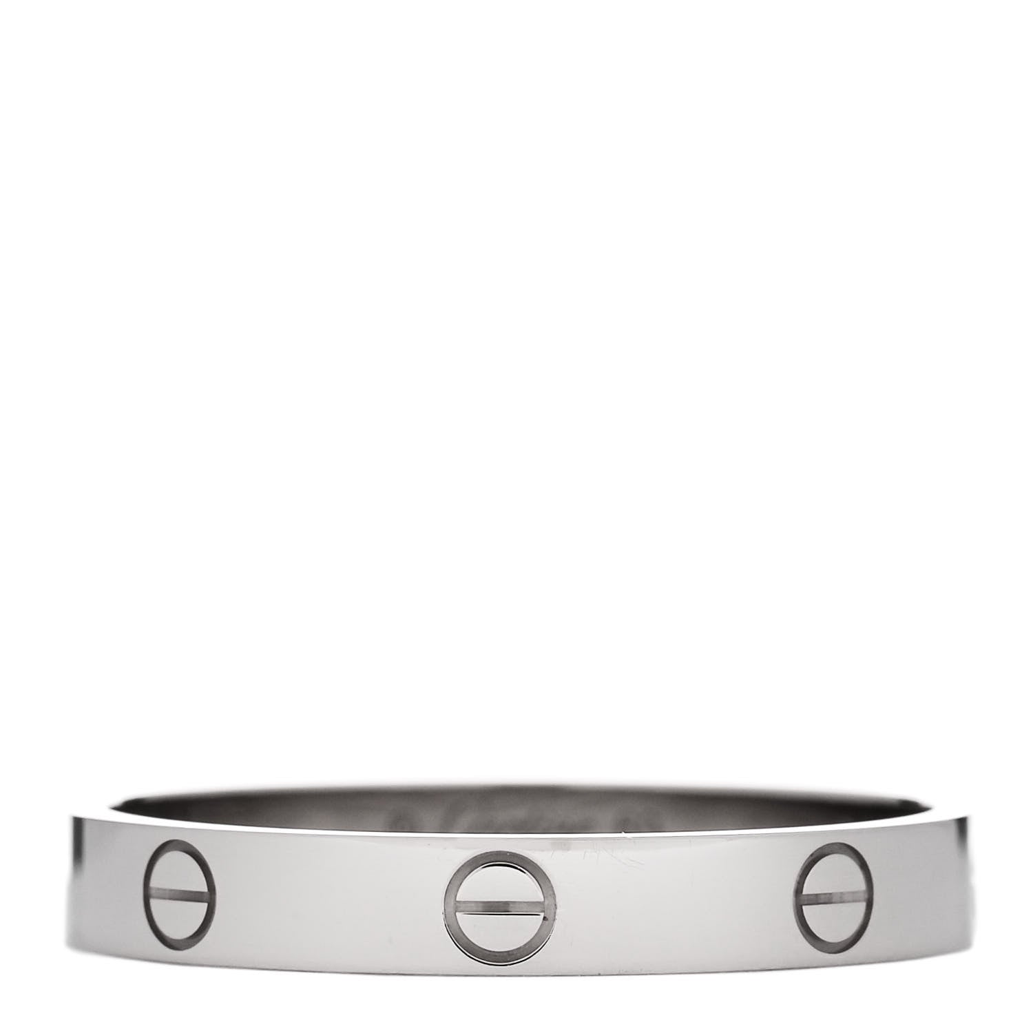 Cartier 18K White Gold 3.5mm LOVE Wedding Band Ring 69 12.75 1 of 4