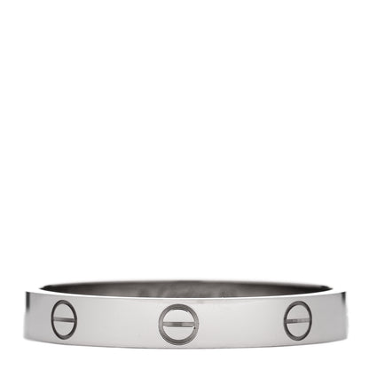 Cartier 18K White Gold 3.5mm LOVE Wedding Band Ring 69 12.75 1 of 4
