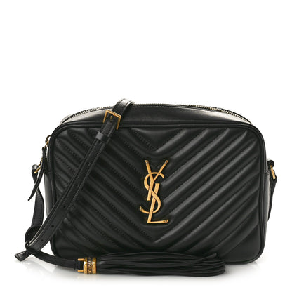 Saint Laurent Calfskin Matelasse Monogram Lou Camera Bag Black 1 of 10