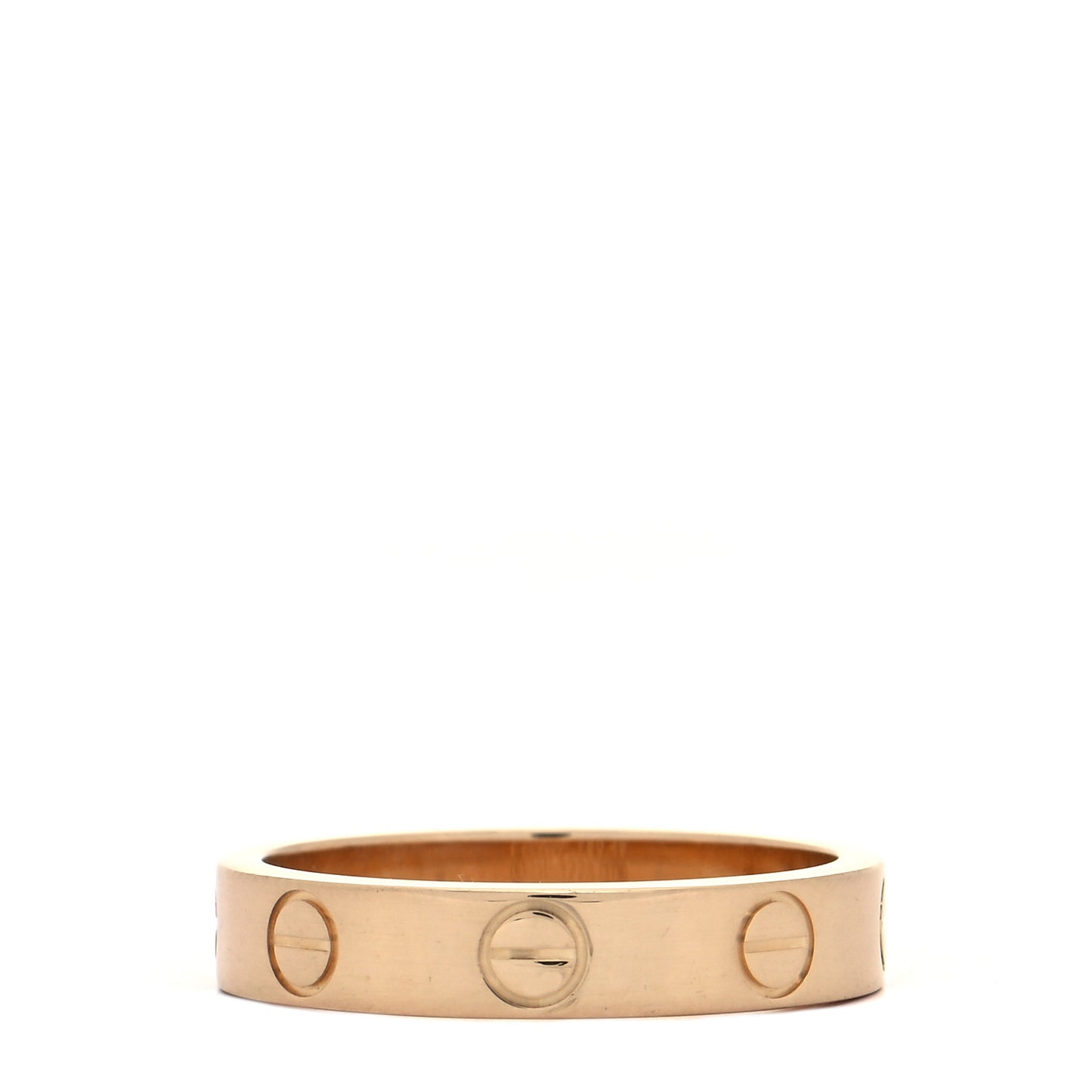 18K Yellow Gold 3.5mm LOVE Wedding Band Ring 49 4.75