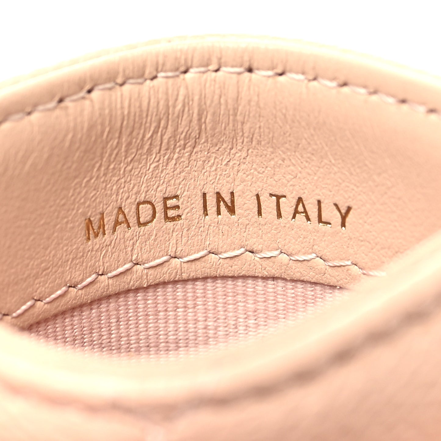 Caviar Quilted Vertical Card Holder  Light Pink