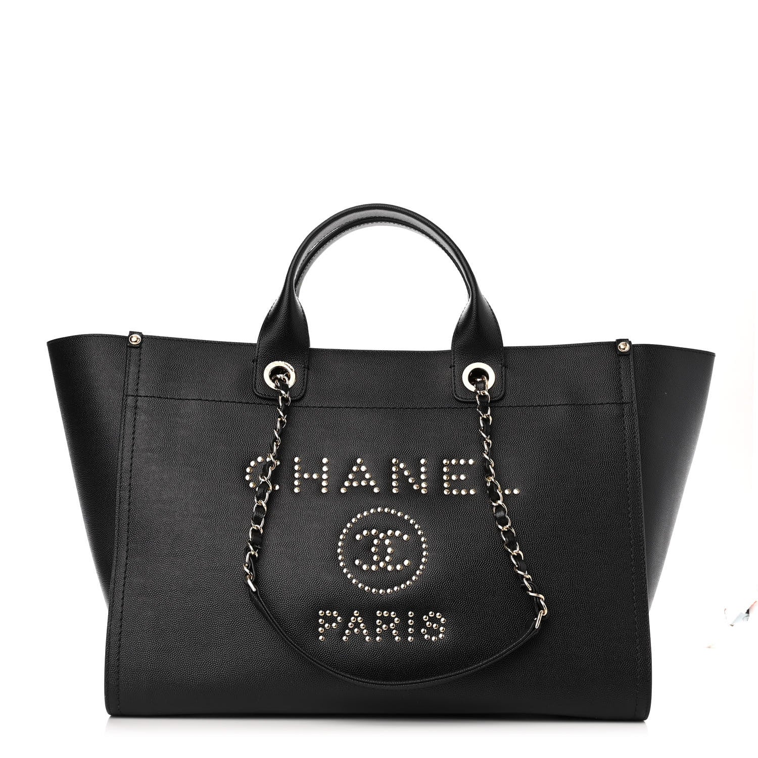 Chanel Caviar Medium Studded Deauville Tote Black 1 of 10