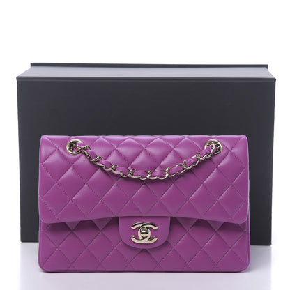 Chanel Lambskin Quilted Small Double Flap Purple 11 of 11