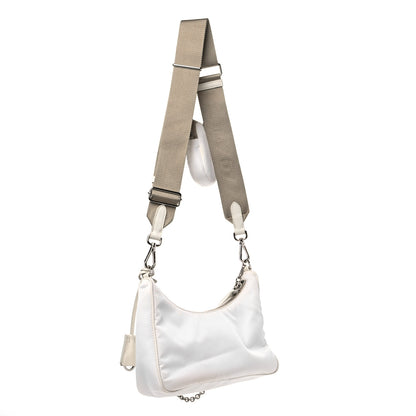 Prada Nylon Re-Edition 2005 Shoulder Bag White 2 of 14