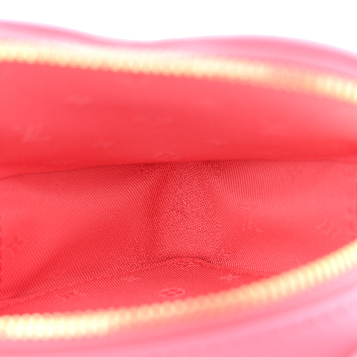Louis Vuitton Calfskin Embroidered Monogram Pop My Heart Bag Pouch Dragon Fruit Pink 5 of 10
