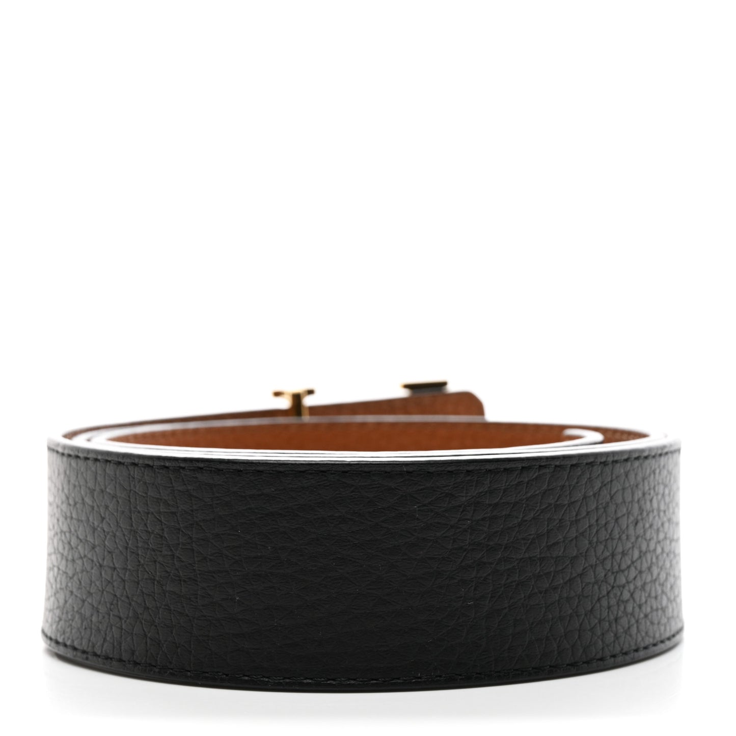 Taurillon Calfskin 30mm LV Initiales Reversible Belt 90 36 Black