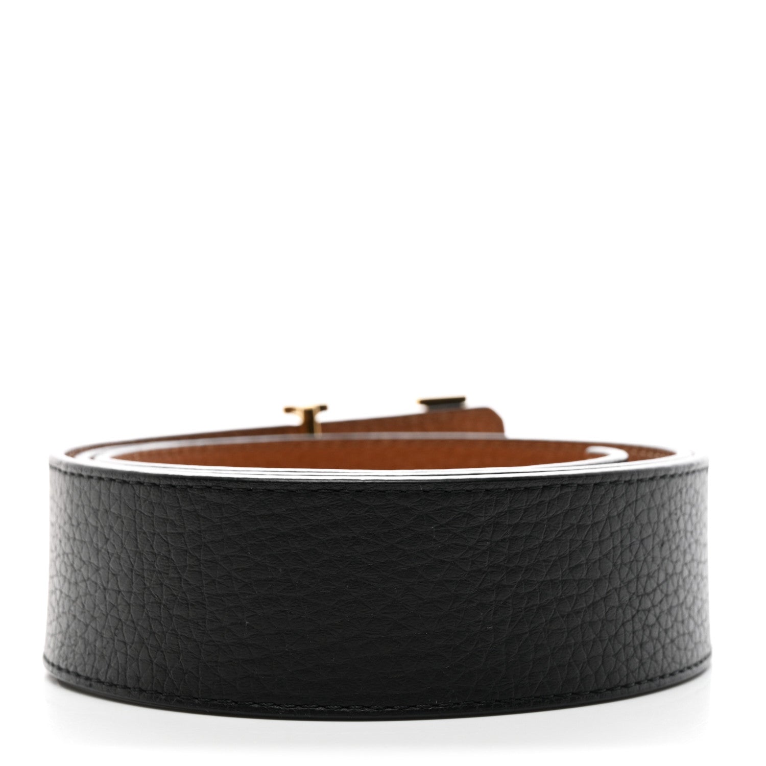 Louis Vuitton Taurillon Calfskin 30mm LV Initiales Reversible Belt 90 36 Black 2 of 6