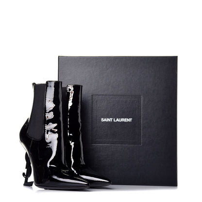 Saint Laurent Patent Opyum Ankle Boot 37.5 Black 10 of 10