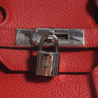 Hermes Taurillon Clemence Birkin 35 Rouge 7 of 12