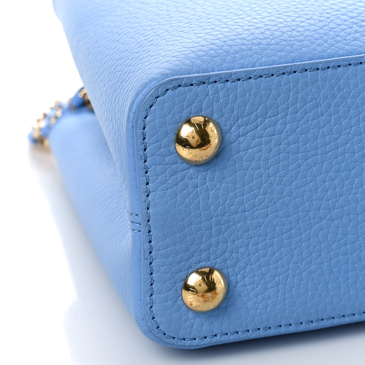 Louis Vuitton Taurillon Capucines BB Bleu de Provence Greige Doux 7 of 8