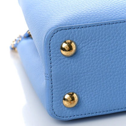 Louis Vuitton Taurillon Capucines BB Bleu de Provence Greige Doux 7 of 8