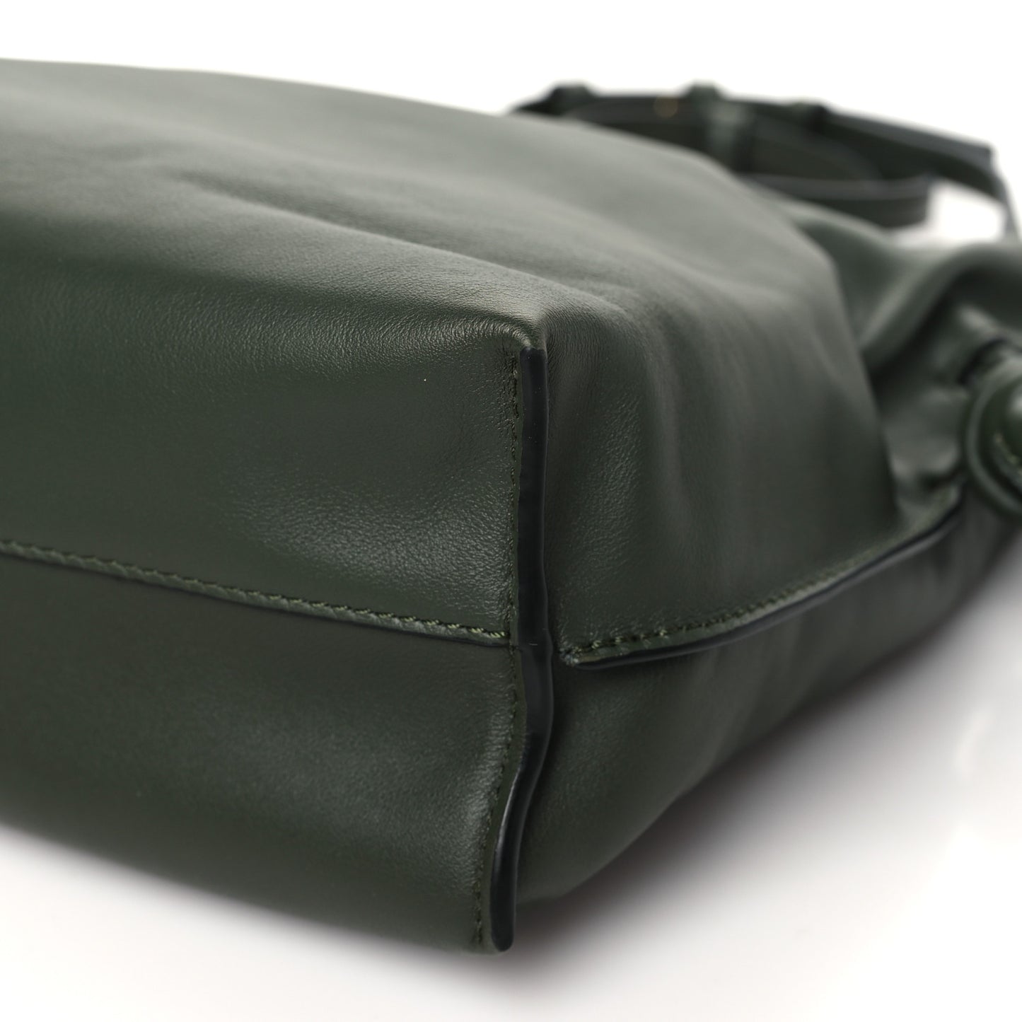 Calfskin Small Flamenco Knot Bag Avocado Green