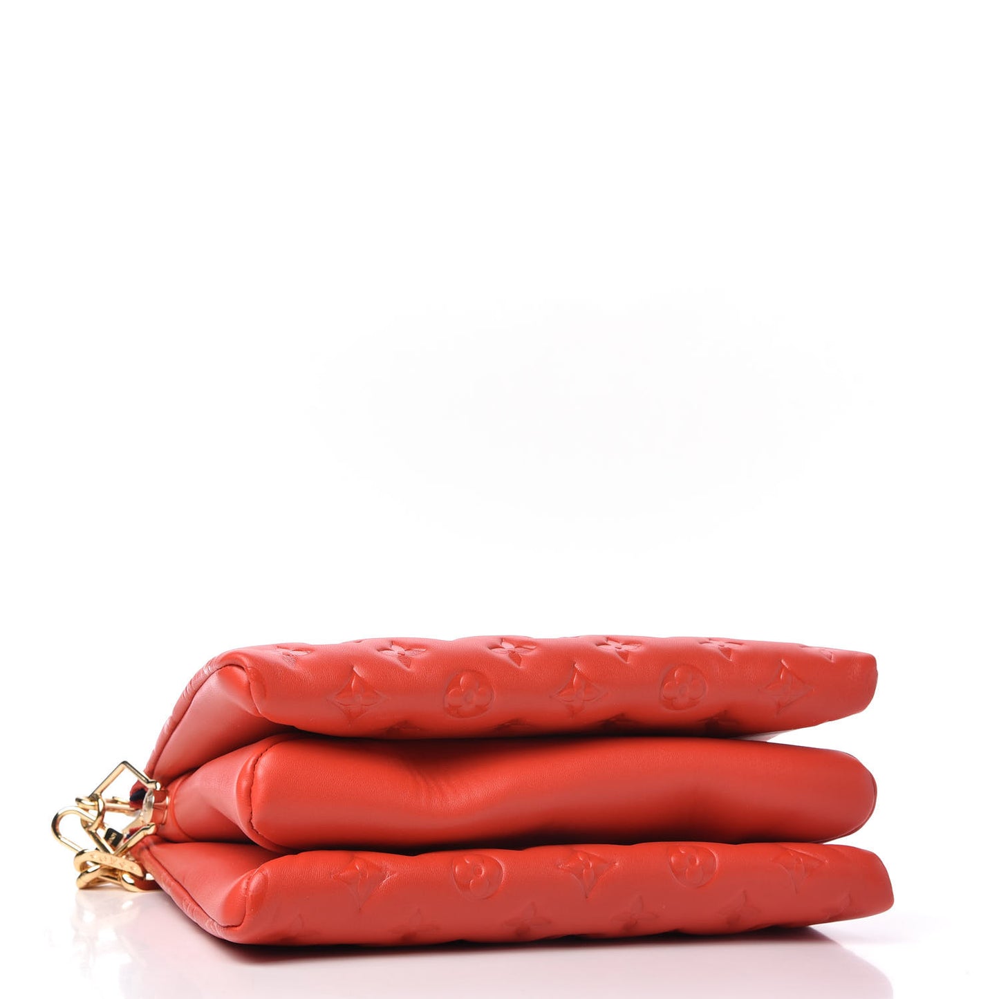 Lambskin Embossed Monogram Coussin PM Red