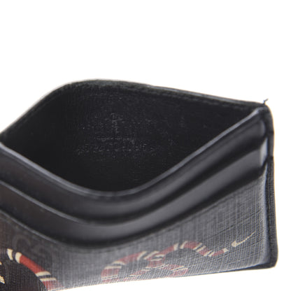 Gucci GG Supreme Monogram Kingsnake Card Holder Black Grey 5 of 5