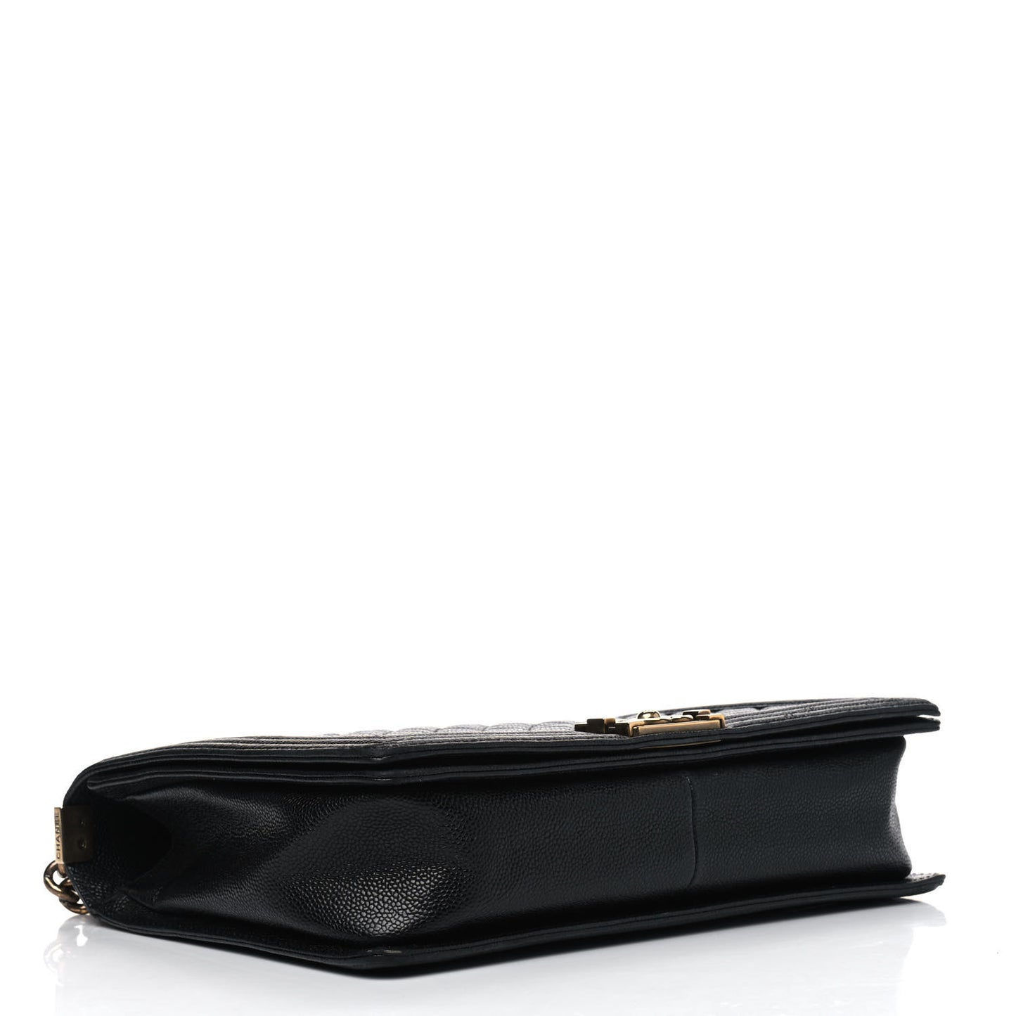 Caviar Quilted Large Boy Flap Black