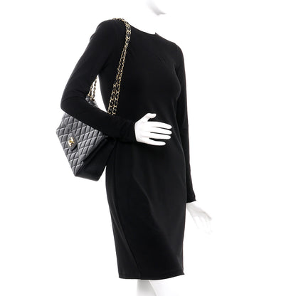 Chanel Caviar Quilted Jumbo Single Flap Black 2 of 8