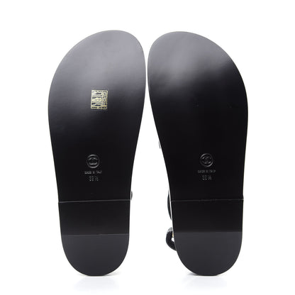 Chanel Grained Calfskin Velcro Dad Sandals 39.5 Black 6 of 11