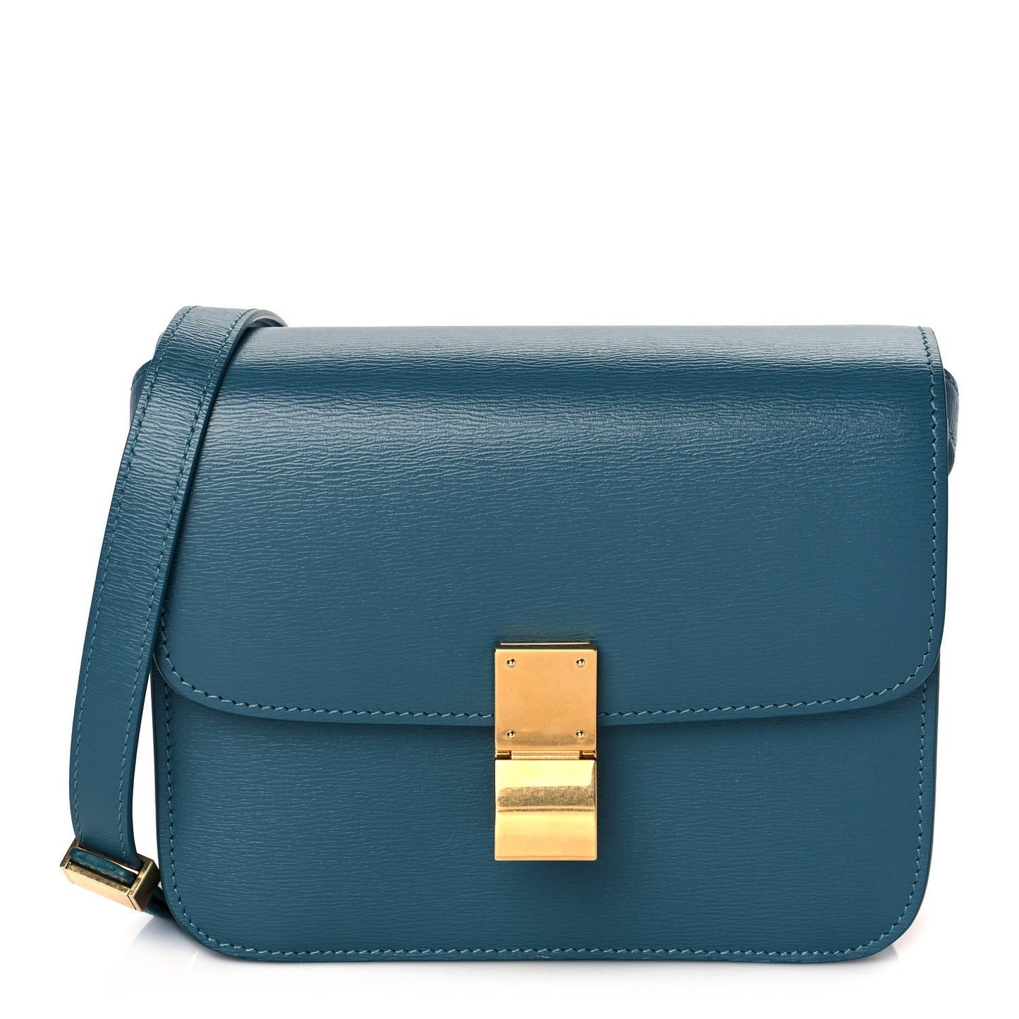 Liege Calfskin Teen Classic Box Flap Bag Prussian Blue