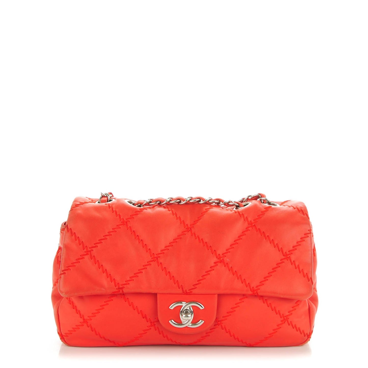 Calfskin Ultimate Stitch Flap Red