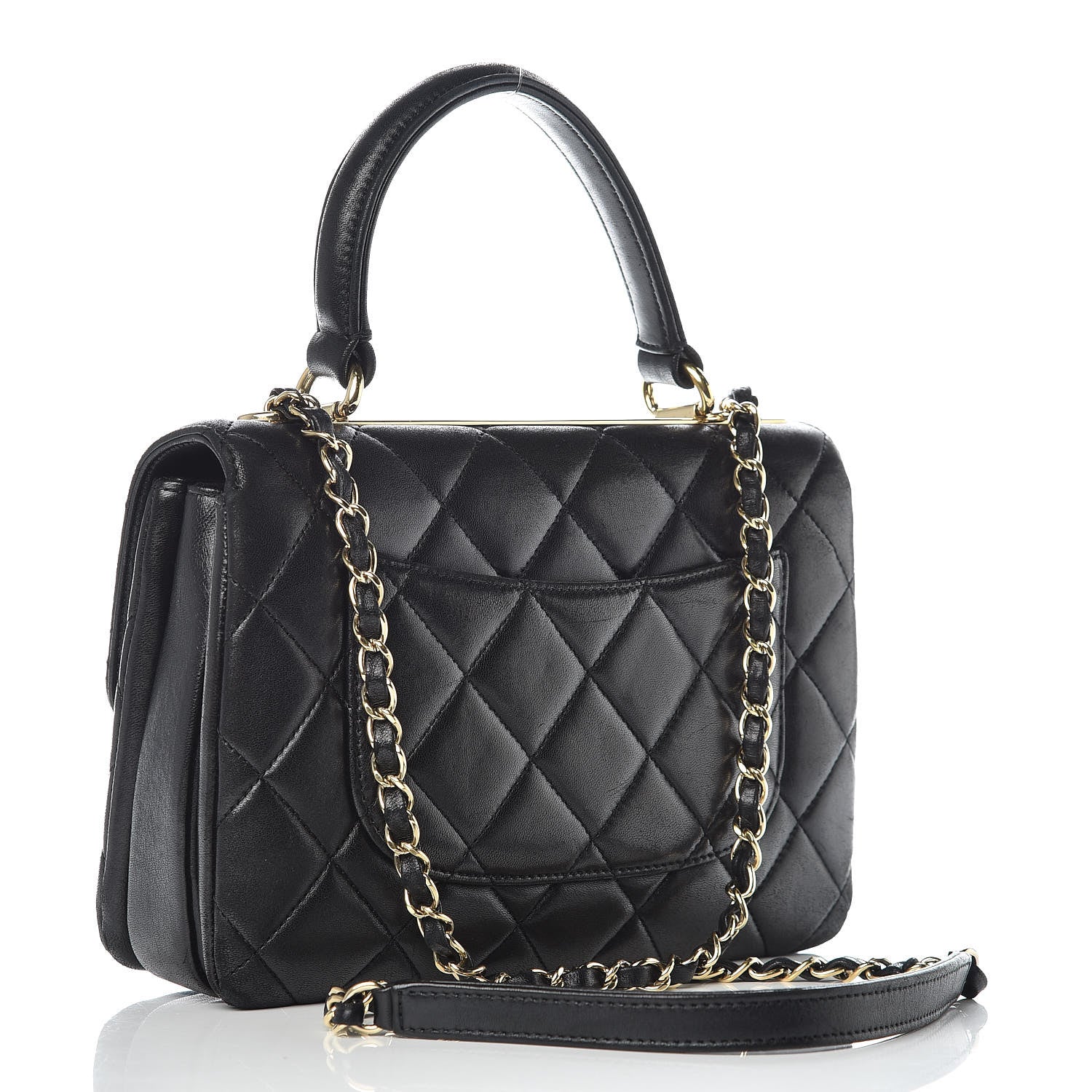 Chanel Lambskin Quilted Small Trendy CC Dual Handle Flap Bag Black 3 of 17