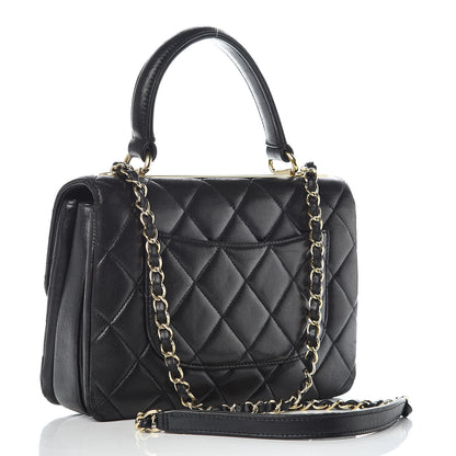 Chanel Lambskin Quilted Small Trendy CC Dual Handle Flap Bag Black 3 of 17