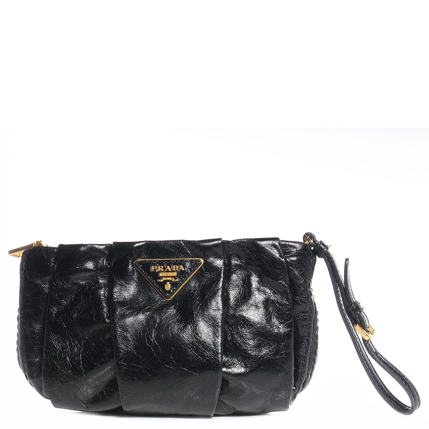 Vitello Shine Wristlet Nero Black