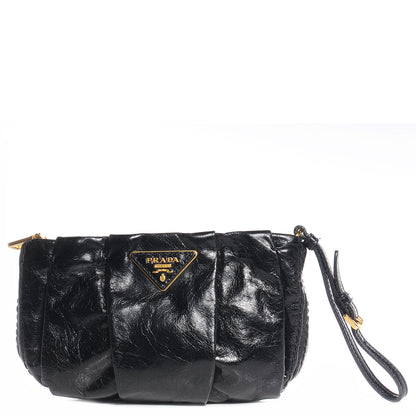 Prada Vitello Shine Wristlet Nero Black 1 of 12