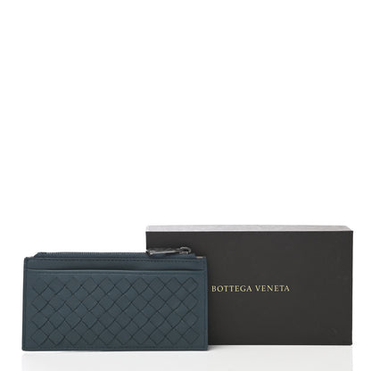 Bottega Veneta Nappa Intrecciato Zip Card Case Denim 10 of 10