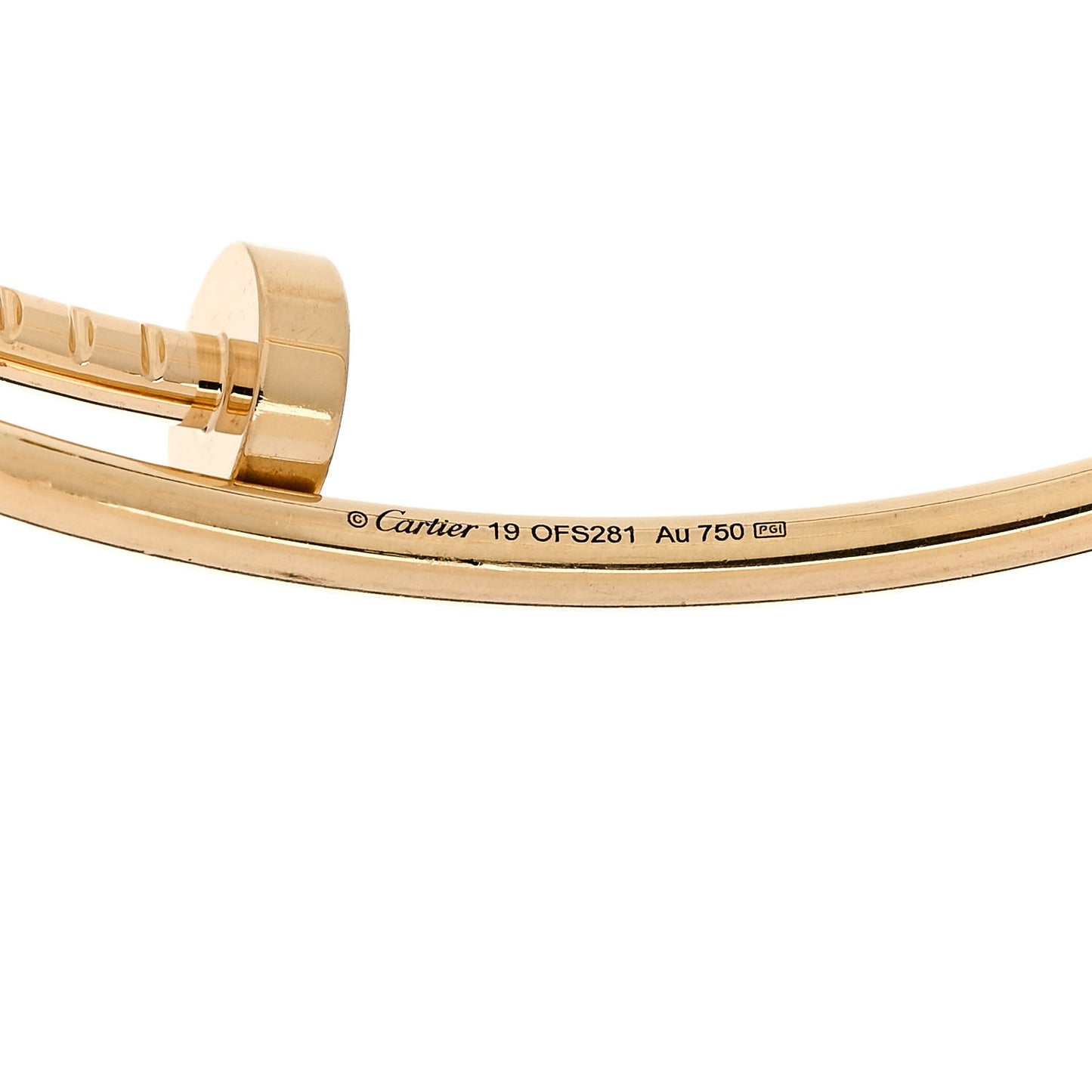 18K Yellow Gold Small Juste Un Clou Bracelet 19