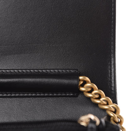 Chanel Caviar Quilted Boy Wallet On Chain WOC Black 9 of 13