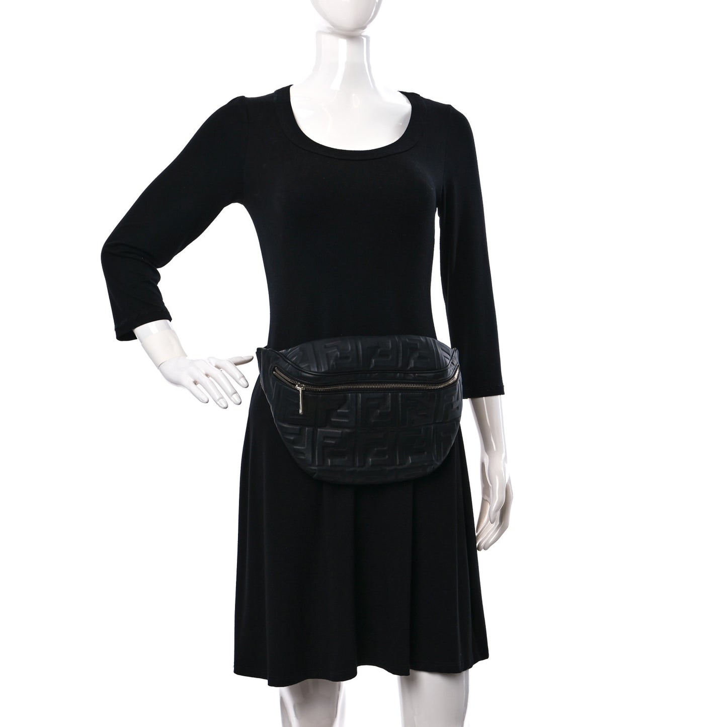 Nappa FF 1974 Embossed Belt Bag Black