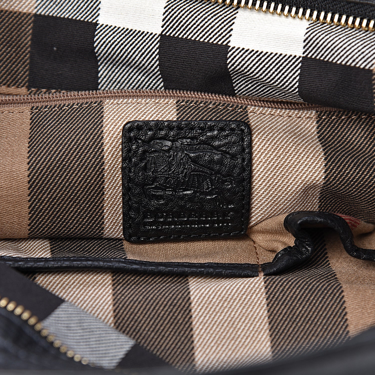 Burberry Canvas Calfskin Crest Embossed Flat Tote Black 6 of 10