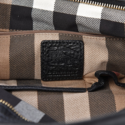 Burberry Canvas Calfskin Crest Embossed Flat Tote Black 6 of 10