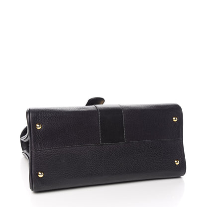 Delvaux Grained Calfskin MM Brillant Satchel Black 4 of 15