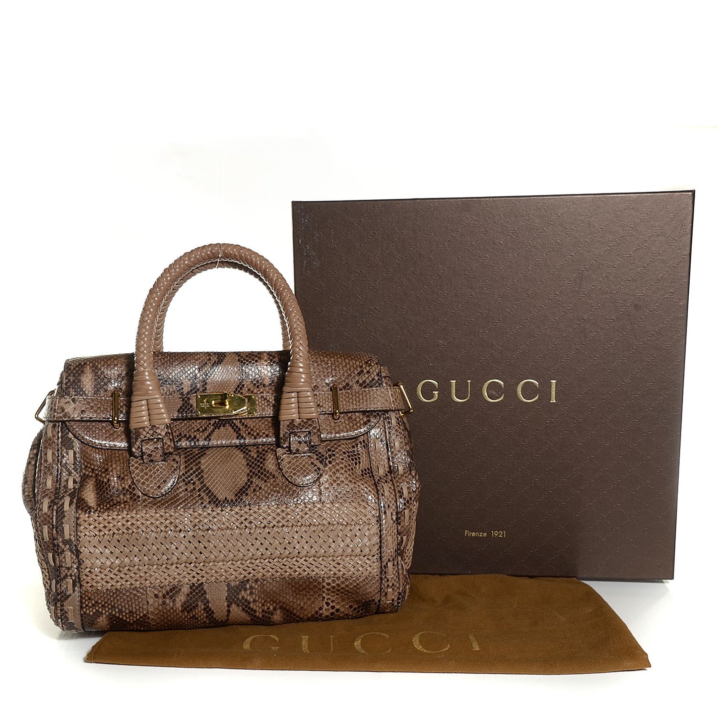 Python Leather Handmade Large Top Handle Bag