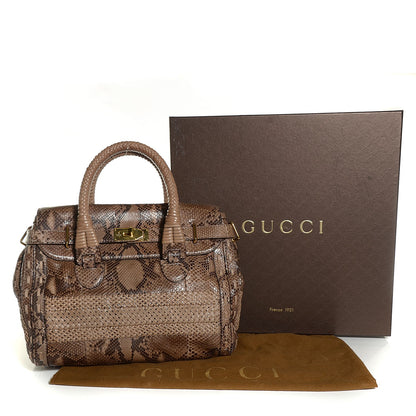 Gucci Python Leather Handmade Large Top Handle Bag 5 of 10