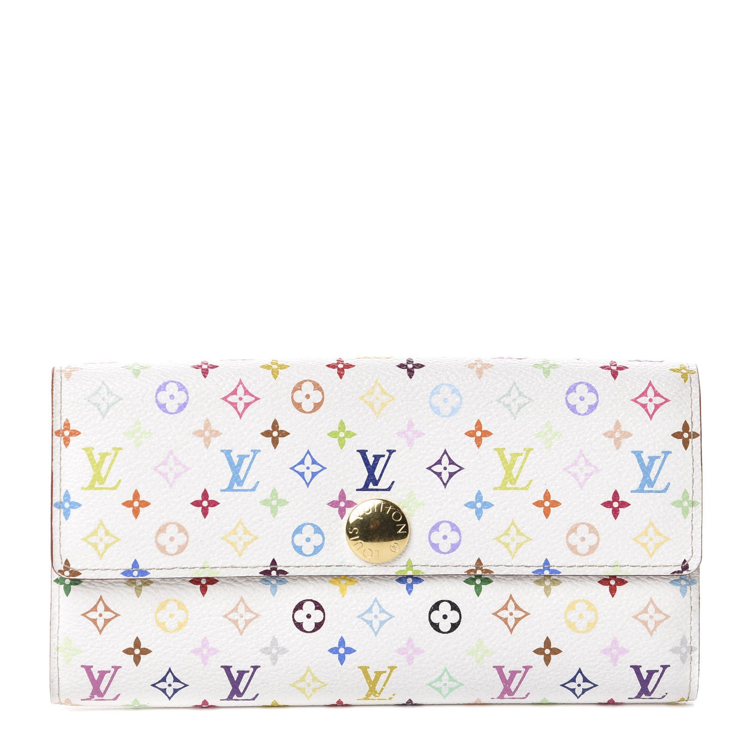Louis Vuitton Monogram Multicolor Sarah Wallet White 1 of 5