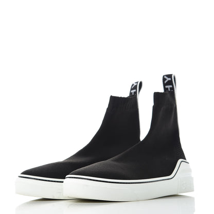 Givenchy Technical Canvas Knit Womens George V Sock Sneakers 37.5 Black 3 of 10