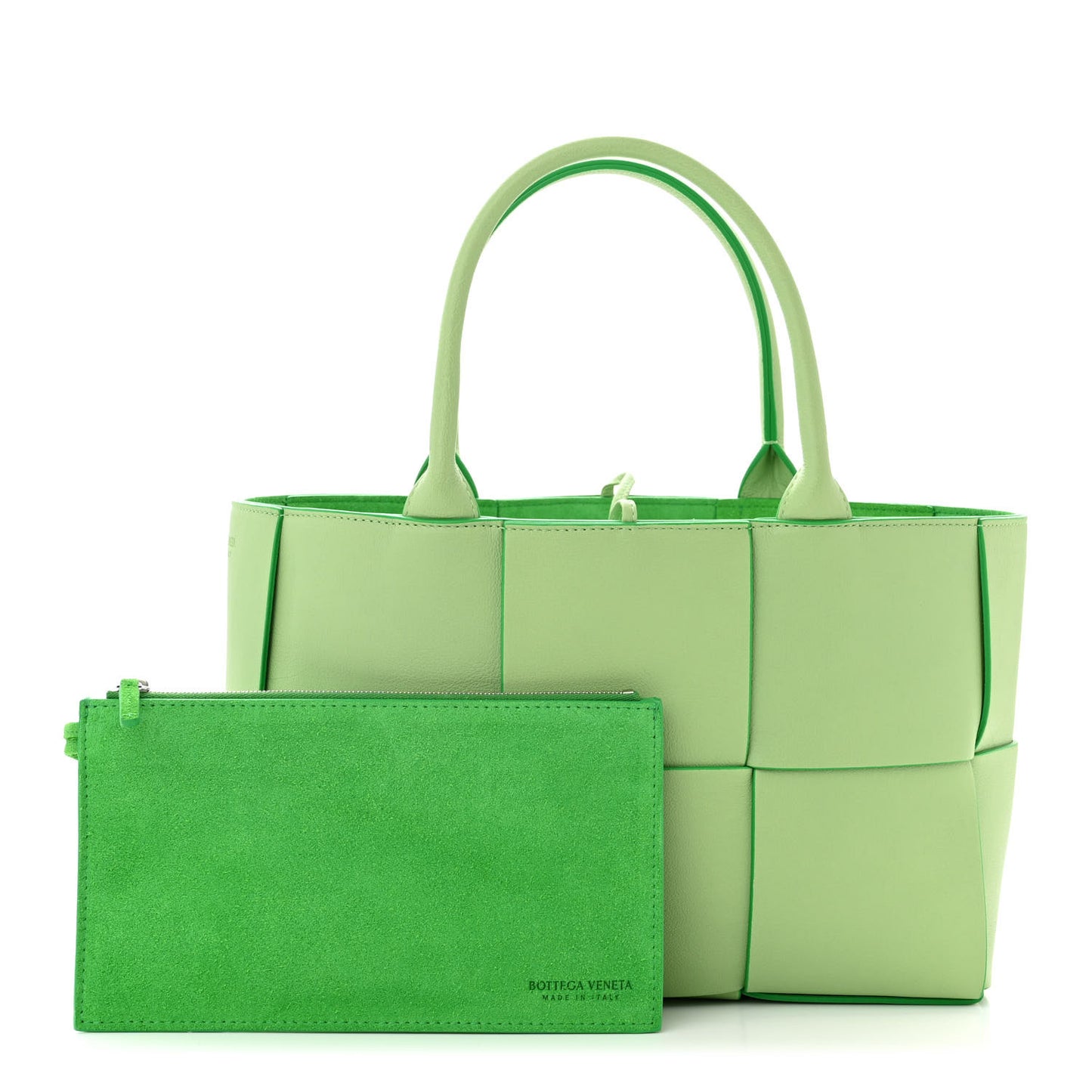 Nappa Maxi Intrecciato Arco Tote Pistachio Parakeet