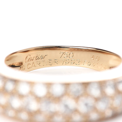 Cartier 18K Yellow Gold Diamond 6mm Etincelle de Band Ring 49 4.75 4 of 5