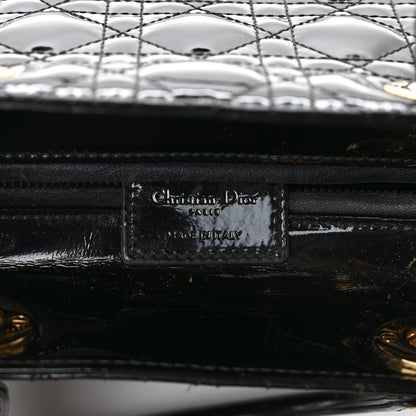 Christian Dior Patent Cannage Medium Lady Dior Black 6 of 9