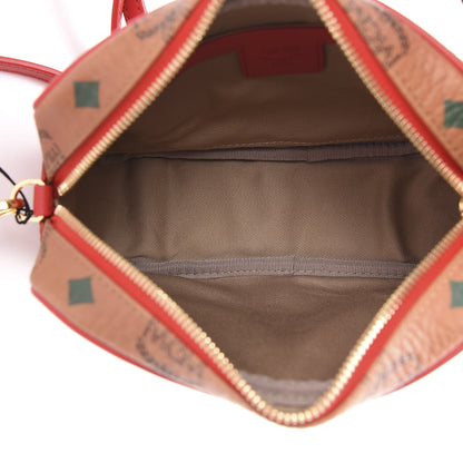 MCM Skyoptic Visetos Spectrum Diamond Camera Bag Cognac Red 5 of 9