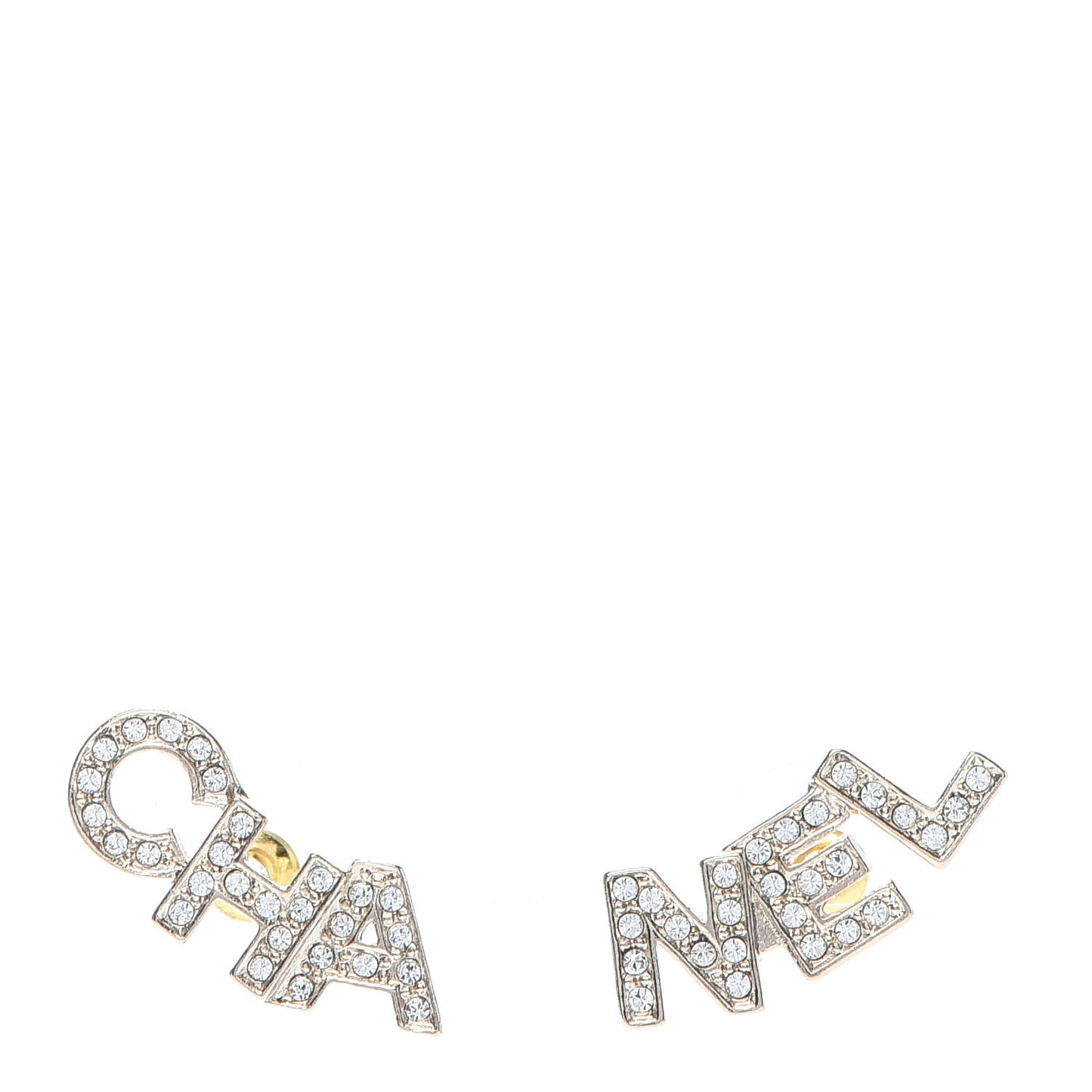 Crystal Pearl Signature Stud Earrings Gold
